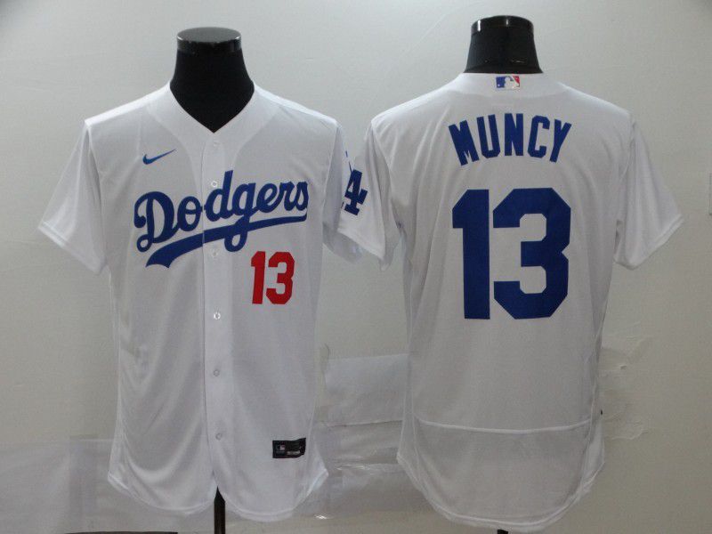 Men Los Angeles Dodgers #13 Muncy White Elite Nike Elite MLB Jerseys->los angeles dodgers->MLB Jersey